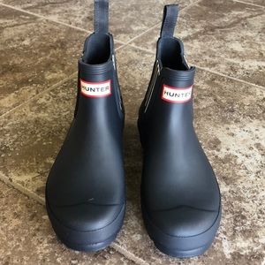 hunter garden stripe chelsea boots